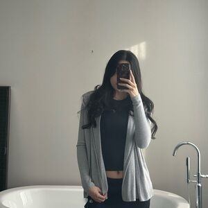 Lululemon Grey Cardigan with Hood